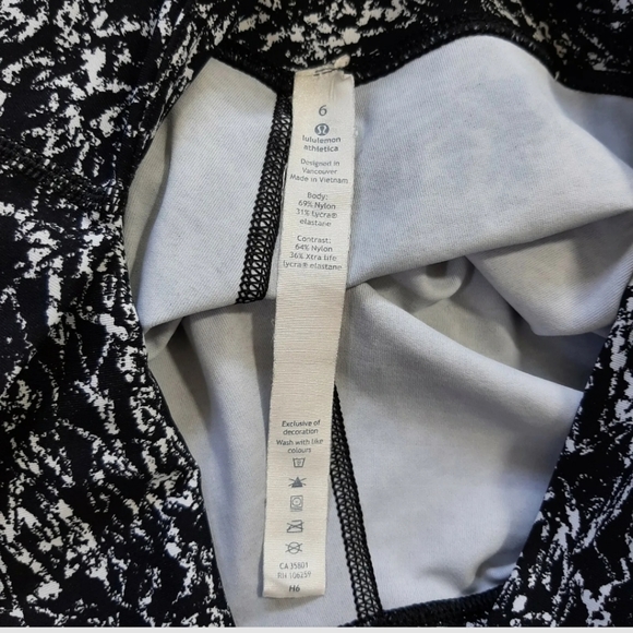 Lululemon Deep Breath Leggings UK Size 10 Ice Wave Pattern Full Length Yoga US 6 - Picture 9 of 10